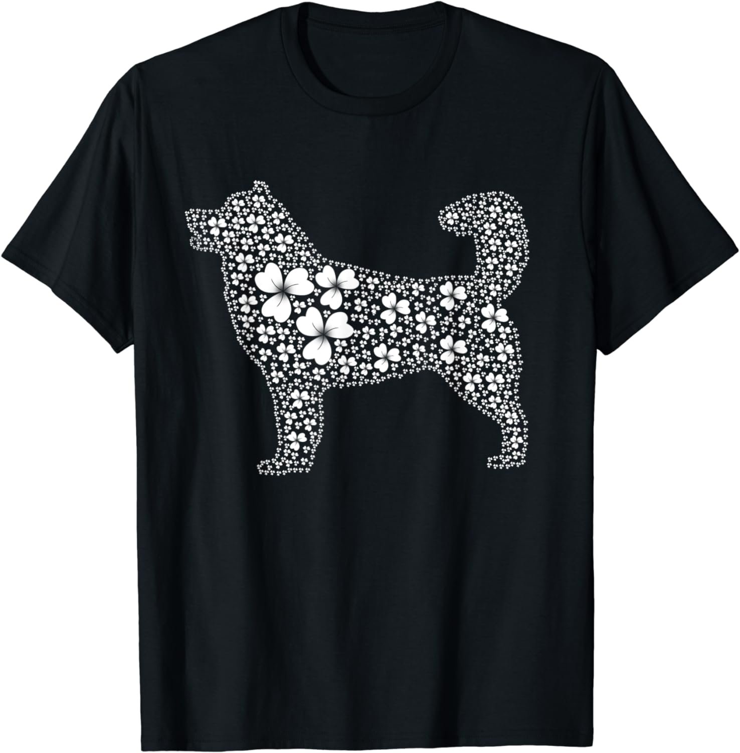 alaskan malamute Irish Clover St Patrick Day Leprechaun Dog T-Shirt