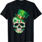Sugar Skull St Patricks Day Irish Skull Leprechaun Men T-Shirt