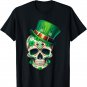 Sugar Skull St Patricks Day Irish Skull Leprechaun Men T-Shirt