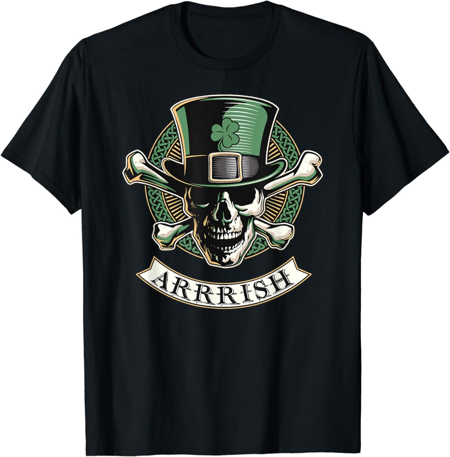 Arrish Irish Pirate St Patricks Day, Pirate Men Funny Gift T-Shirt