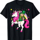 St Patricks Day Kids Leprechaun Irish Unicorn Girls Womens T-Shirt