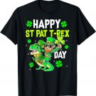 Happy St Pat Trex Day Dino St Patricks Day Toddler Boys Kids T-Shirt