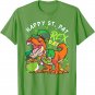 Kids Happy St Pat Trex Day Dino St Patricks Day Toddler Boys T-Shirt