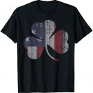 Irish American Flag Shamrock St Patricks Day Men Women Kids T-Shirt