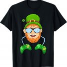 St Patricks Day Leprechaun Gamer Clovers Kids Boys Men T-Shirt
