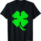 St Patricks Day Video Games Clover Retro 8 Bit Pixel Art T-Shirt