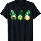 Irish Gnomes Shamrock Clover Green Plaid St. Patricks Day T-Shirt