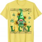 St. Patricks Day Shamrock Gnome Sunflowers T-Shirt