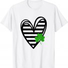 Green Shamrock Lucky Heart Clover St Patricks Day Women T-Shirt