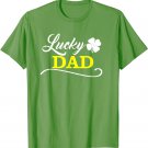 Mens LUCKY DAD Fun Family Saint Patrick's Day Holiday T Shirt