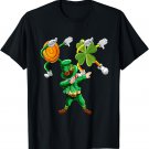 Boys St Patricks Day Shirt Dabbing Leprechaun Mask Shamrock T-Shirt