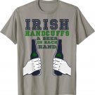 Irish Handcuffs Beer Shirt Funny Party Double Beers Two Hand