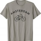 Amsterdam T-Shirt City Bike Retro Style Cycling Tee Shirt