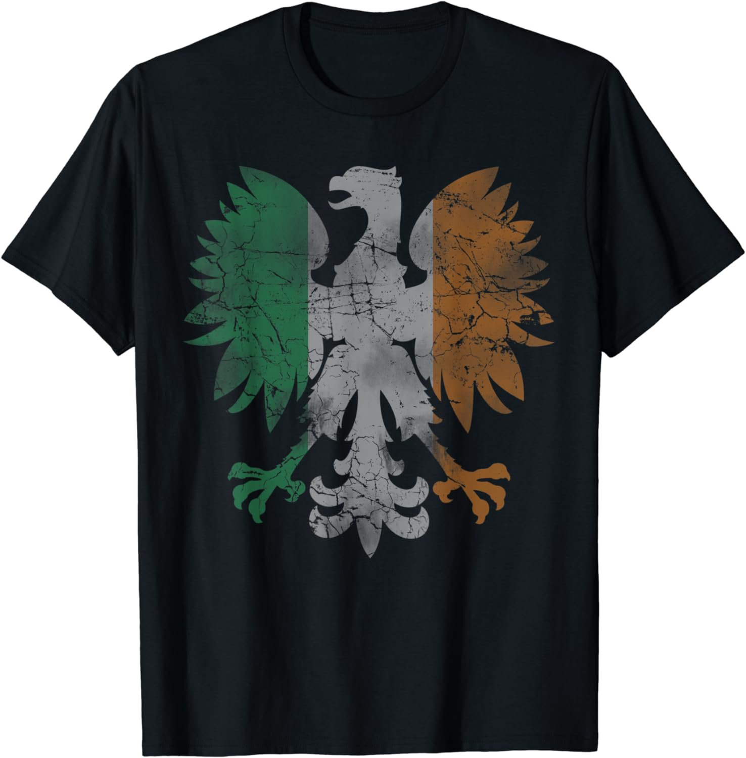Ireland Polish Eagle Flag Irish Polska Poland St Patricks T-Shirt