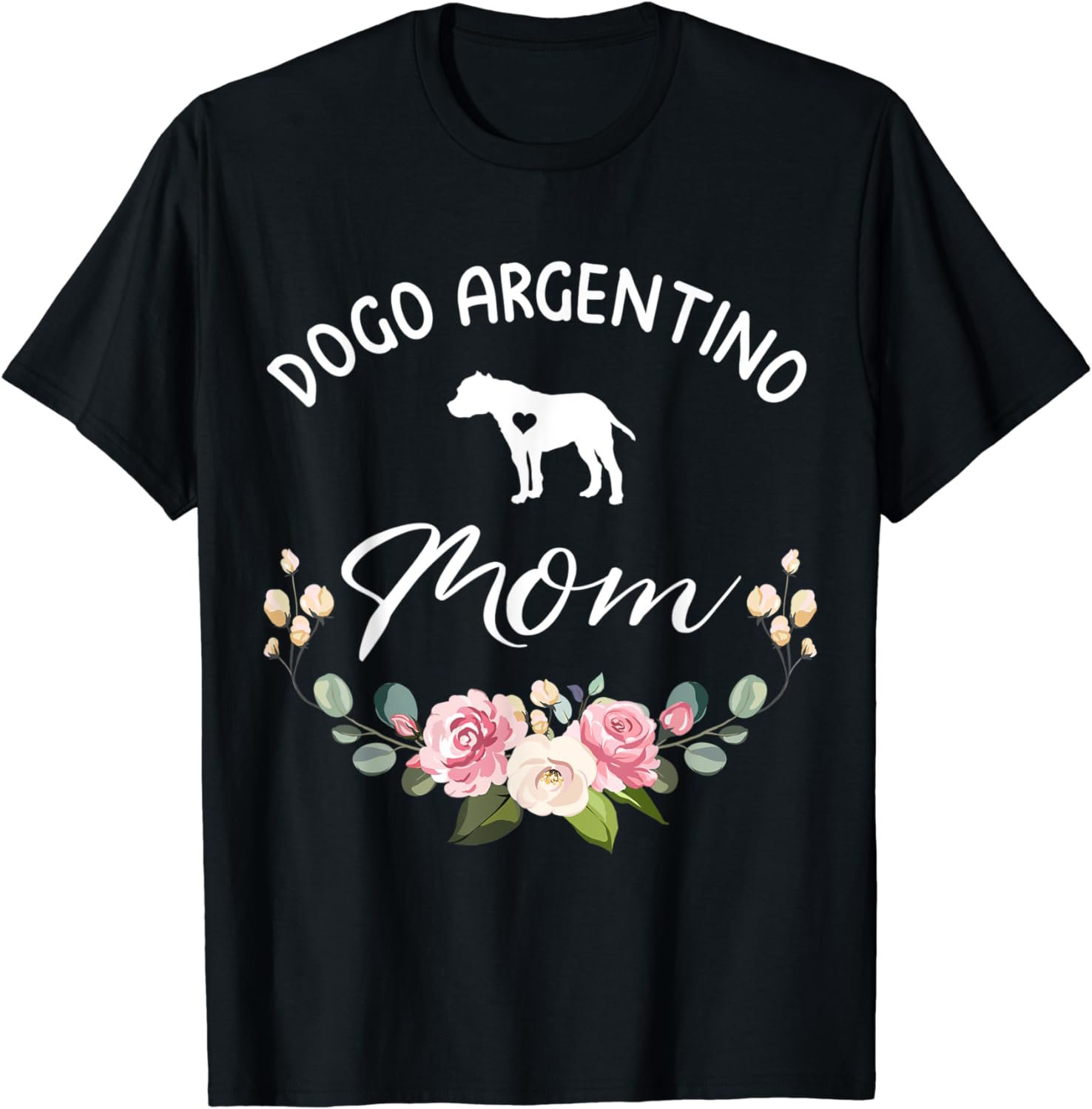 Dogo Argentino Dog Mom Silhouette Mother's Day T-Shirt