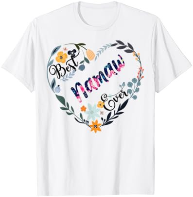 Best Namaw Ever Flower Blessed Grandma Mother's Day Gift T-Shirt