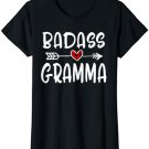 Badass Gramma Mothers Day Buffalo Plaid Grandmother Grandma T-Shirt