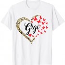 Gigi Butterfly with Heart Leopard Mother's Day Funny T-Shirt