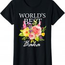 World's Best Baka Croatian Grandma Mother's Day Flower T-Shirt