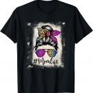 Womens Mom life Bleached Rainbow Leopard Mama Mother T-Shirt