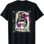 Womens Mom life Bleached Rainbow Leopard Mama Mother T-Shirt