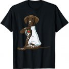 I Love Mom Tattoo German Shorthaired Pointer Mom Dog Women T-Shirt