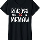 Badass Memaw Mothers Day Buffalo Plaid Grandmother Grandma T-Shirt