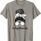 Volleyball Mama Life Messy Bun Mother Of A Volleyballer T-Shirt
