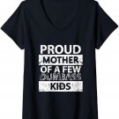 Womens Proud Mother Of A Few Dumb-ass Kids Stepmom Mother's Day V-Neck T-Shirt