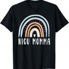 Nicu Momma Retro Boho Rainbow Colorful NICU Mom Tiny Warrior T-Shirt