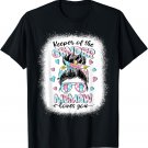 Keeper Of The Gender Memaw Loves You Messy Bun Mothers Day T-Shirt