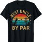 Mens Vintage Best Uncle By Par Disc Golf Funny Father's Day T-Shirt