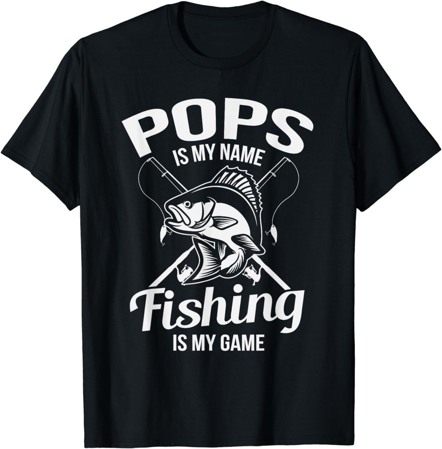 Pops Is My Name Fishing Gift T-Shirt