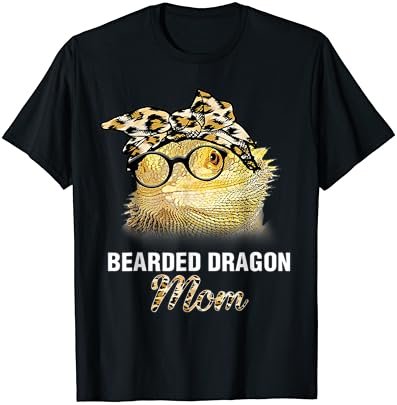 Mother's day Leopard Plaid Gift Bearded Dragon Mom T-Shirt