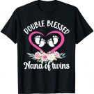 Double Blessed Nana Of Twins Twin Nana Grandma T-Shirt