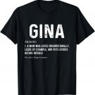 Personalized Gina Mom Noun Firstname Mothersday T-Shirt