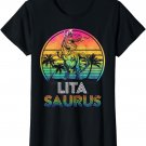 Litasaurus Dinosaur Lita Saurus Family Matching Tie Dye T-Shirt