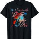 LIFE IS BETTER WITH ORCAS Killer Whale Watercolor Women Girl T-Shirt