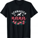 Schnauzer Nana Dog Gifts Womens Grandma Dog Lover Christmas T-Shirt