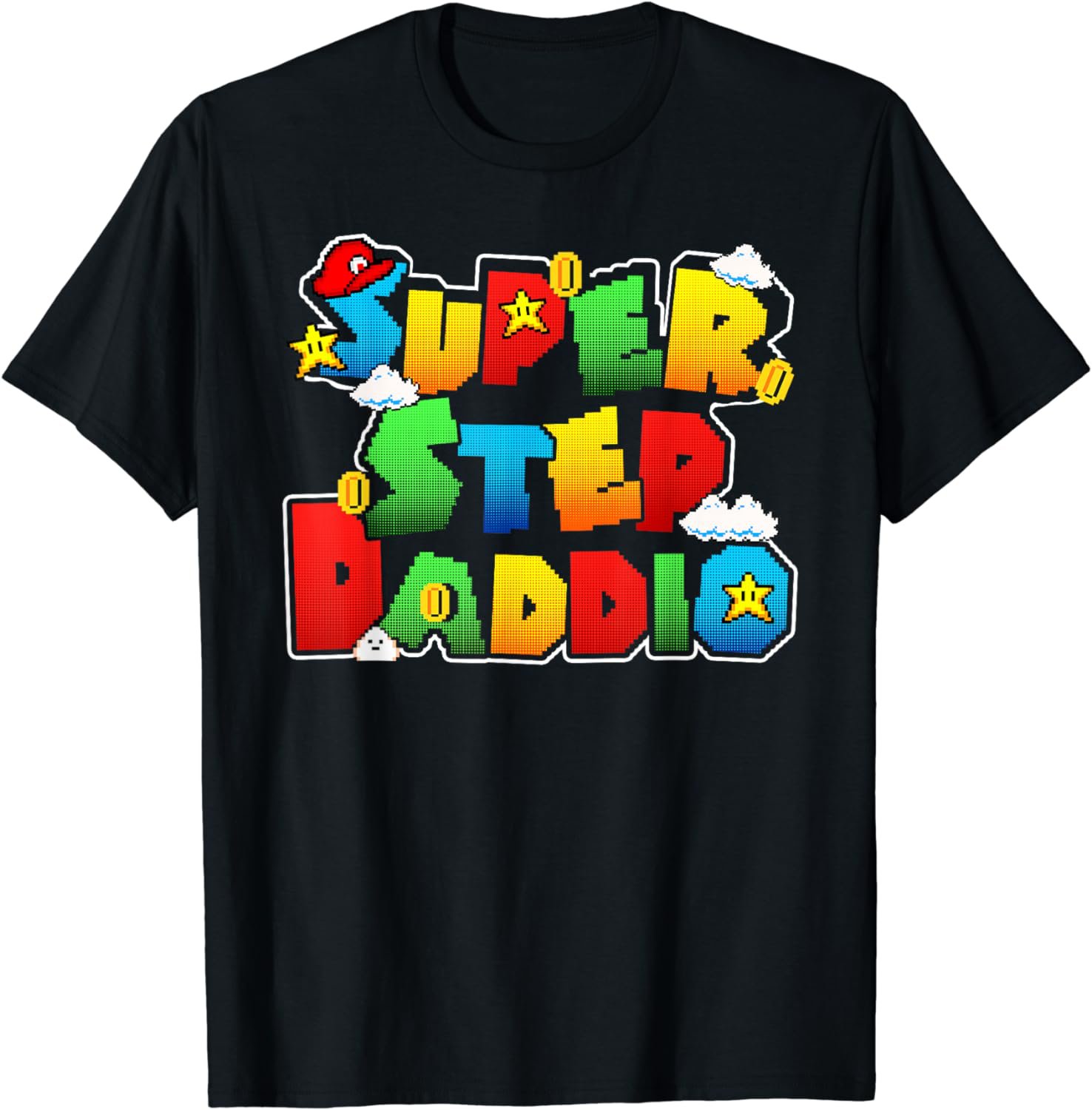 Gamer Super Step Dad Funny Father Day Gifts From Wife & Kids T-Shirt