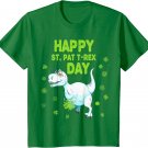 Kids Happy St Pat Trex Day Dino St Patricks Day Kids Toddler Boy T-Shirt