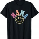 Retro Happy Face Mama Groovy Mother's Day Smile Face Trendy T-Shirt