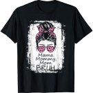 Mama Mommy Mom Bruh Mommy Funny Leopard Vintage T-Shirt