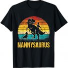 Nannysaurus T Rex Dinosaur Nanny Saurus Cute Mother's Day T-Shirt
