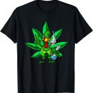 Funny Turkey Weed Leaf Pot Smoker 420 Thanksgiving Day T-Shirt