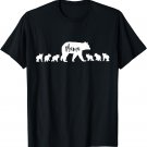 Mama Bear with 6 Six Cubs Mom Mother Fun Gift T-Shirt