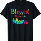 Blessed Mom Tie Dye Graphic Mother's Day Gift T-Shirt