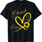 Blessed To Be Called Nonna Sunflower Heart Mother's Day T-Shirt
