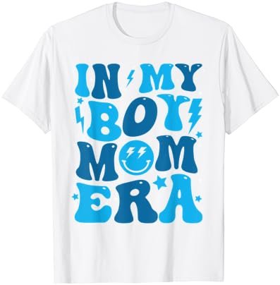 Funny In My Boy Mom Era Groovy Mom Of Boys Mother's Day T-Shirt