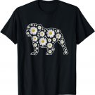 Cute Daisy Flower English Bulldog Dog Shirt, Mother's Day T-Shirt